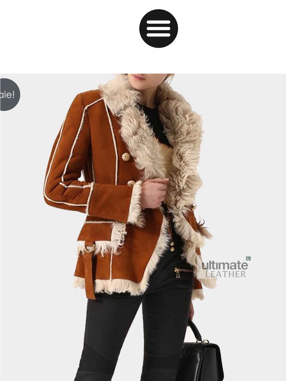 Balmain Chestnut Brown Shearling-Trim Suede Coat